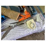 Huge Lot of Tools and Other Items - Hand Saws, Xmas Light Cord HOlders, Miter Box
