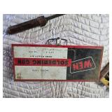 Pipe Fittings, Soldering Iron, Levels, Cordless Drill, Sockets