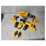 Lot of DeWalt 18v Tools: Reciprocating Saw, Impact Driver, Circular Saw, Light, 3 Batteries, No Charger