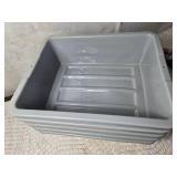Lot of 5 Heavy Plastic Bus Bins for Storage and Organizing