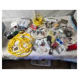 Large Lot of Electrical Supplies, Various Wire, Ext. Cords and more