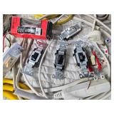 Large Lot of Electrical Supplies, Various Wire, Ext. Cords and more