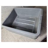 Lot of 5 Heavy Duty Plastic Bus Bins for Storage and Organizing
