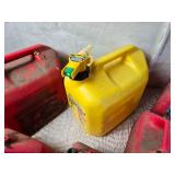 Large Lot of Various Sized Gas Cans