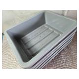Lot of 5 Bussing Tubs for Storage and Organizing