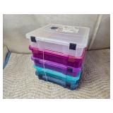 Lot of 5 Brand New Project and Craft Storage Boxes