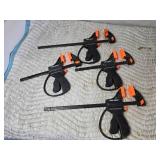 Lot of 4 Tool Shop Bar Clamps - 2 Different Sizes