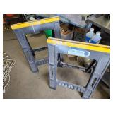 Pair of Plastic Folding Saw Horses
