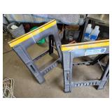 Pair of Plastic Folding Saw Horses