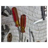 Hatchet, Stanley Screwdrivers, Pliers, Adjustable Wrench and More