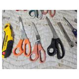 Lot of Scissors and Utility Knives