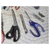 Lot of Scissors and Utility Knives