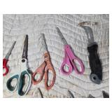 Lot of Scissors and Utility Knives