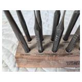 Tekton Punch Set with Wood Storage Base