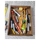 Lot of a Variety of Pencils, Markers, Sharpeners