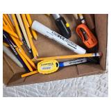 Lot of a Variety of Pencils, Markers, Sharpeners