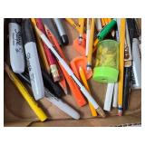 Lot of a Variety of Pencils, Markers, Sharpeners