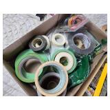 Flat of a Variety of Tapes, Some Rubber Hydraulic O Rings