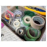 Flat of a Variety of Tapes, Some Rubber Hydraulic O Rings