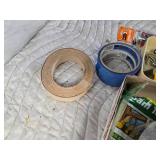 Flat of a Variety of Tapes, Some Rubber Hydraulic O Rings