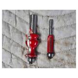 Lot of 2 freud Router Bits - Face Molding Bit and Flush Trim Bit
