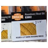 Lot of 3 CMT Contractor Tools Router Bits - V Groove and 2 Different Round Overs