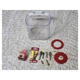 Router Bits and Plastic Container