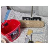 Large Lot of Paint Brushes, Foam Brushes, Large Q Tips and Other Painting Supplies