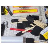 Large Lot of Paint Brushes, Foam Brushes, Large Q Tips and Other Painting Supplies