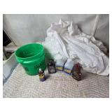 WD40, Mineral Spirits, Drop Cloth, Pail, Metal Polish, Wax