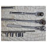 Huge Lot of 3/8 Drive Ratchets, Sockets, Extensions