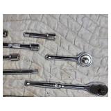 Huge Lot of 3/8 Drive Ratchets, Sockets, Extensions