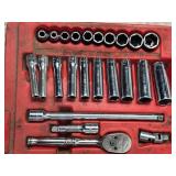 Snap-On 44 pc 1/4" Drive 6-Point Metric/ SAE General Service Set (Red)