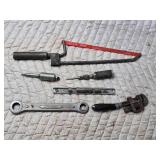 Small Saw, Ratchet Wrench, Small Pipe Wrench and More