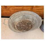 Lot of 2 Metal Flower or Plant Pots