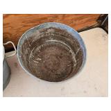 Lot of 2 Metal Flower or Plant Pots