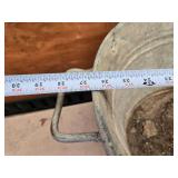 Lot of 2 Metal Flower or Plant Pots