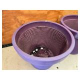 Lot of 2 Matching Plastic Flower Pots