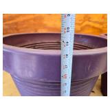 Lot of 2 Matching Plastic Flower Pots