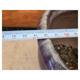 Lot of 2 Matching 15" Flower Pots - 1 is cracked down the side