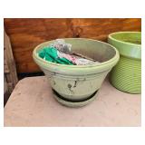 Lot of 4 Plastic Flower Pots