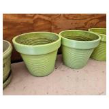 Lot of 4 Plastic Flower Pots