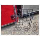 Metal Wire Garden Decor - Trike and Cart Shape (missing one leg)