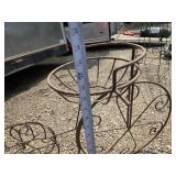 Metal Wire Garden Decor - Trike and Cart Shape (missing one leg)
