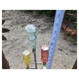 Lot of 3 Solar Garden or Yard Decor Items - Unsure if solar lights work