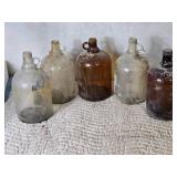Lot of 5 Vintage 1 Gallon Bottles Including 2 Clorox
