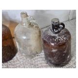 Lot of 5 Vintage 1 Gallon Bottles Including 2 Clorox