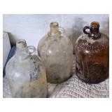 Lot of 5 Vintage 1 Gallon Bottles Including 2 Clorox