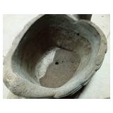 2 lg Cement swan planters