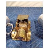 2 Aluminum 1987 Twins mugs with glass bottoms and a musical copper truck